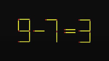 Thử tài IQ: Di chuyển một que diêm để 9-7=3 thành phép tính đúng