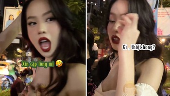 Hoa hậu Thanh Thủy ứng biến thế nào khi fan 'xin cặp lông mi'?