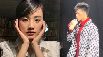 Kim Sơn nối dài drama với hoa hậu Ý Nhi khi catwalk cùng ly trà sữa