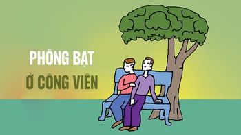 Một trường hợp 'phông bạt' trong công viên