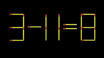 Thử tài IQ: Di chuyển một que diêm để 3-11=8 thành phép tính đúng