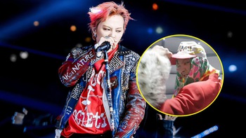 G-Dragon trùm khăn kín mặt, đi giày búp bê đốt cháy sân khấu