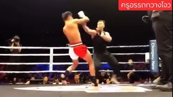 Võ sư Vịnh Xuân bị võ sĩ Muay Thái hạ knock out