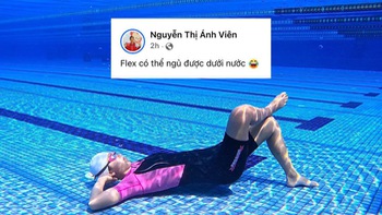 Ảnh vui 26-3: Ánh Viên 'flex' khả năng nằm ngủ dưới nước