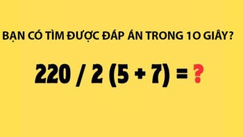 Câu đố IQ: Chỉ 2% người chơi giải đúng trong 10 giây, còn bạn?