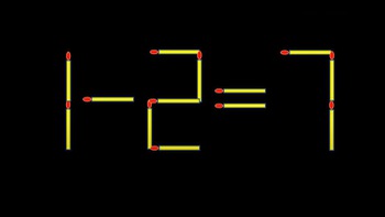 Thử tài IQ: Di chuyển một que diêm để 1-2=7 thành phép tính đúng