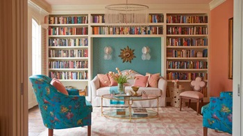 Thư viện tại nhà và nơi hoàn hảo để cuộn tròn với một cuốn sách