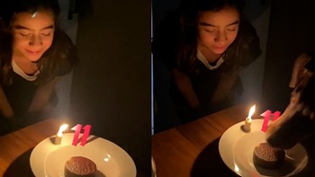 Chú chó trộm bánh sinh nhật khi cô chủ nhắm mắt nguyện ước