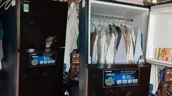 Chàng trai chế tủ lạnh thành tủ quần áo
