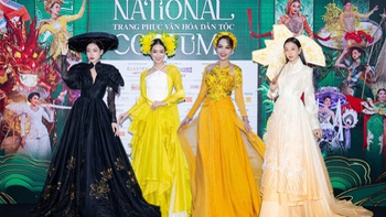 Dàn hoa, á hậu 'trẩy hội' thảm đỏ National Costume MGVN 2024