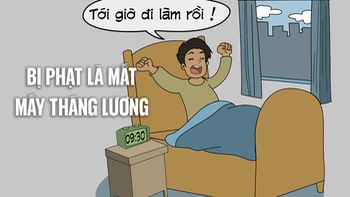 Đi làm đúng giờ có thể mất mấy tháng lương