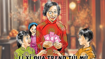 Bà ngoại lì xì đu trend túi mù