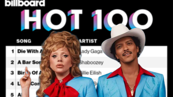 Hit của Lady Gaga, Bruno Mars vượt 'chông gai' dẫn đầu Billboard Hot 100