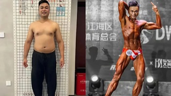 Bác sĩ thành lực sĩ sau khi giảm 24kg trong 42 ngày