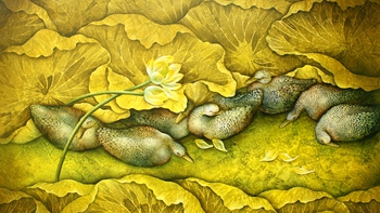 Tranh sen của Lại Thanh Dũng