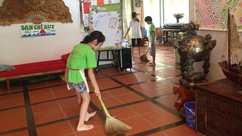 Trẻ con và quy trình làm việc nhà