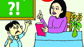​Con không đi học nữa đâu!
