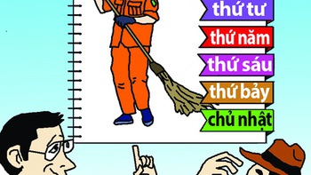 Gom rác chỉ làm việc vào thứ ba