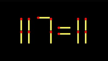 Thử tài IQ: Di chuyển một que diêm để 117=11 thành phép tính đúng