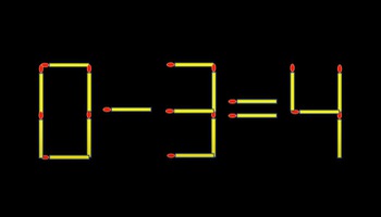 IQ test: Move two matches to make 0-3=4 the correct calculation