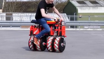 4-wheel motor rotates 360 degrees