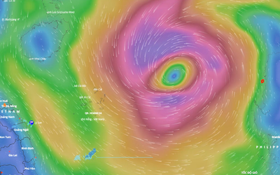 Bão Trà Mi qua quần đảo Hoàng Sa sẽ đi chậm lại và đổi hướng về phía nam