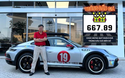Đấu giá biển số xe 810 triệu, chủ nhân Porsche 911 Dakar chưa quyết định gắn lên xe nào