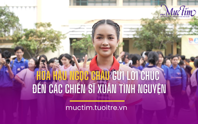 Hoa hậu Ngọc Châu gửi lời chúc đến các chiến sĩ Xuân Tình Nguyện