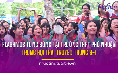 Flashmob tưng bừng tại Trường THPT Phú Nhuận trong Hội trại truyền thống 9-1