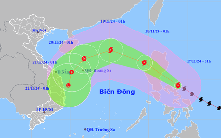 Siêu bão Man-yi vào Biển Đông trong 24 giờ tới