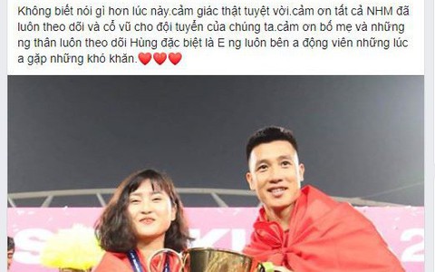 Các tuyển thủ VN viết gì trên Facebook sau khi vô địch AFF Cup?