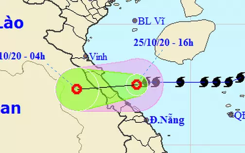Bão số 8 đã suy yếu thành áp thấp nhiệt đới
