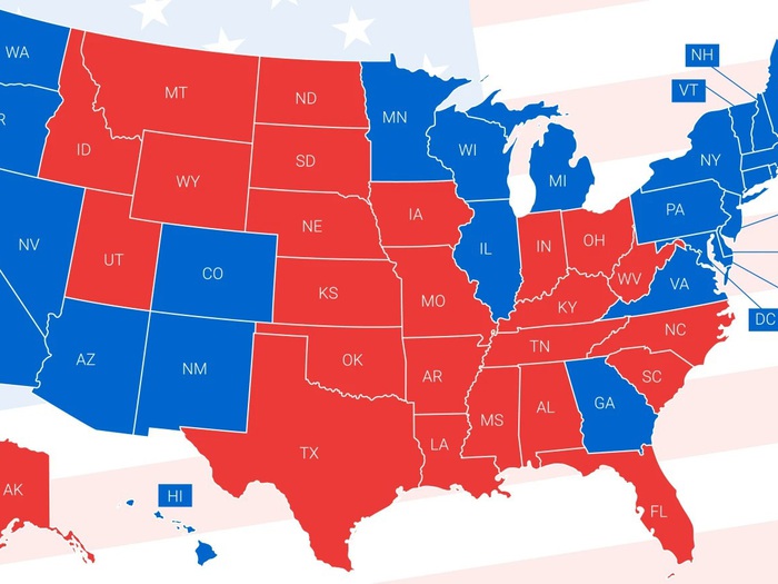 Blue states, red states and their significance in the US election - Tuoi Tre Online