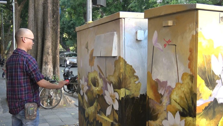 Hàng loạt tủ điện ở Hà Nội thành tác phẩm nghệ thuật hút người xem