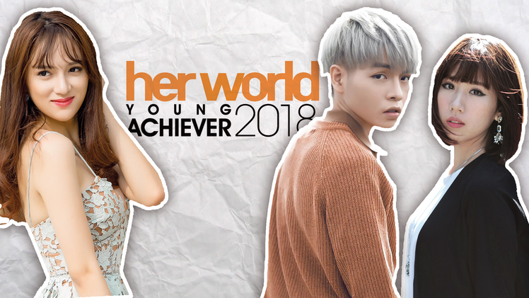 Min, Đức Phúc, Hương Giang đoạt giải tại HerWorld Young Achiever 2018