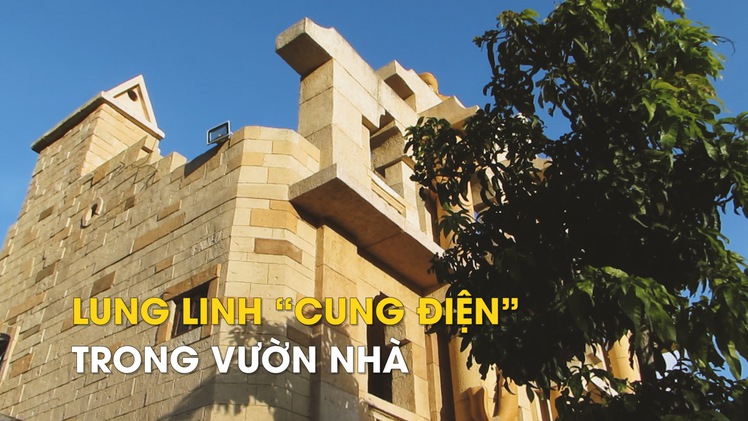 Lung linh 'cung điện' trong vườn nhà ở phố biển Nha Trang