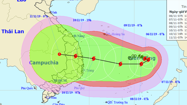 Áp thấp nhiệt đới mạnh thành bão số 6, có thể đổ bộ vào miền Trung
