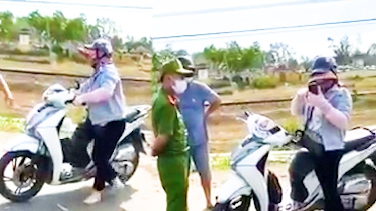 Video: Người phụ nữ gây rối, văng tục với công an ở Đà Nẵng