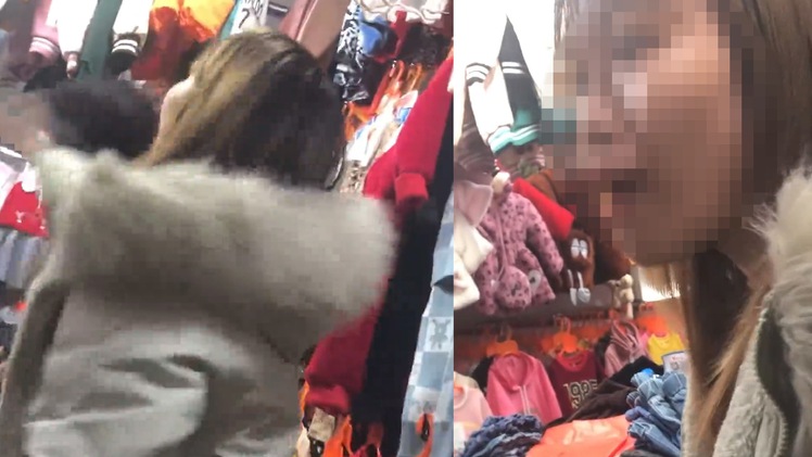 Video: Người bán quần áo tát khách tới tấp, 'không mua thì không được mặc cả'