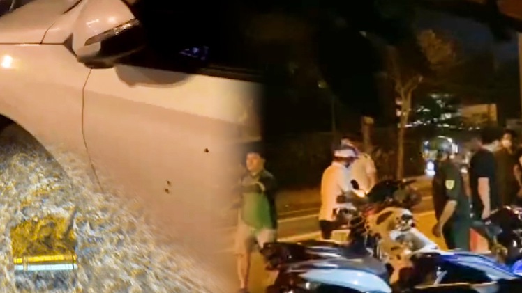 Video: Điều tra vụ 2 người đi xe máy nổ súng vào ôtô ở Bình Chánh