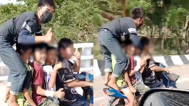 Video: Ngao ngán hình ảnh 5 đứa trẻ liều lĩnh phóng xe máy bạt mạng trên đường