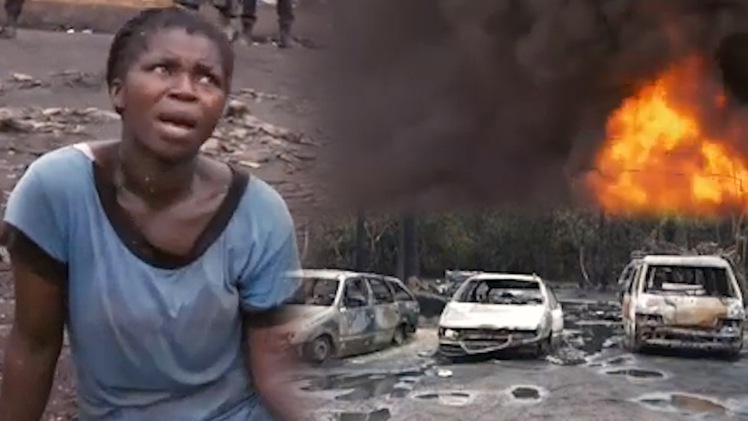 Video: Cháy nổ lớn tại nhà máy lọc dầu trái phép ở Nigeria, hơn 110 người chết