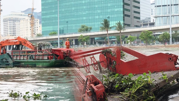 Video: Cận cảnh 'Cỗ máy gom rác' hiện đại làm đẹp cho sông Sài Gòn