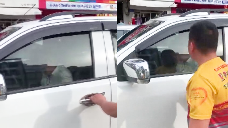 Video: Tài xế xe bán tải có biểu hiện say xỉn, ngủ gật khi dừng đèn đỏ