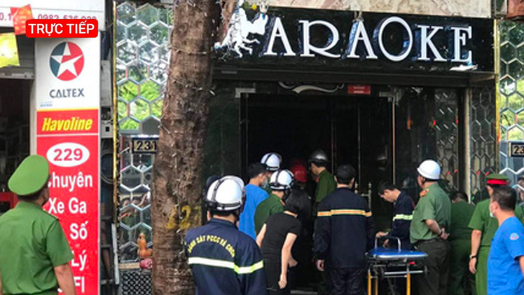 Trực tiếp: Hiện trường vụ cháy quán karaoke khiến 3 chiến sĩ cảnh sát hy sinh