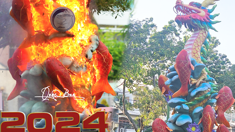 Cháy rụi 'cá chép hóa rồng' ở Nha Trang